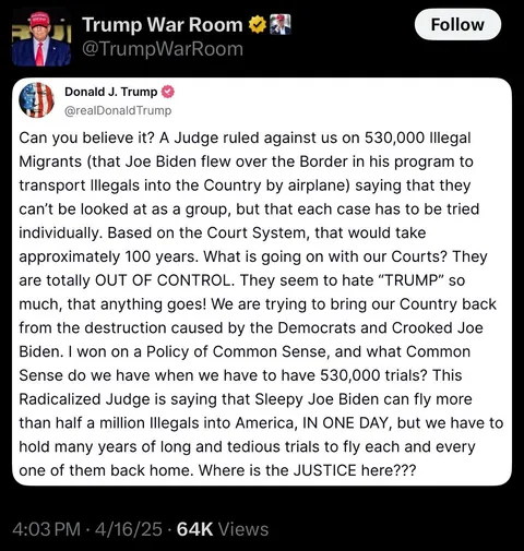 Velveeta Voldemort is angry that the courts are functioning as they were designed to.