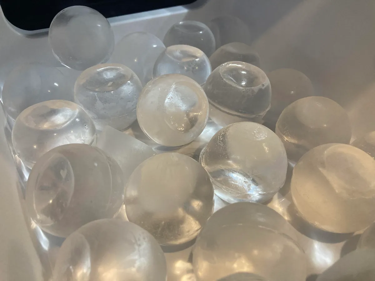 These ice spheres(?) that I just found out my new fridge makes