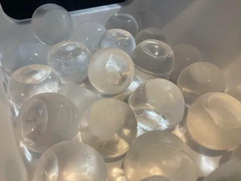 These ice spheres(?) that I just found out my new fridge makes