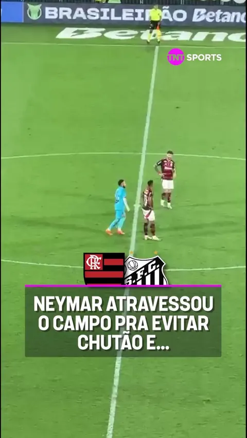 Neymar ran across the entire half of the pitch to stop his club Santos taking long goal-kicks, he then passed it to his defender and the defender booted it long anyway