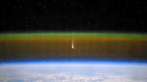 Comet A3 From ISS (Credit: Astronaut Matthew Dominick)