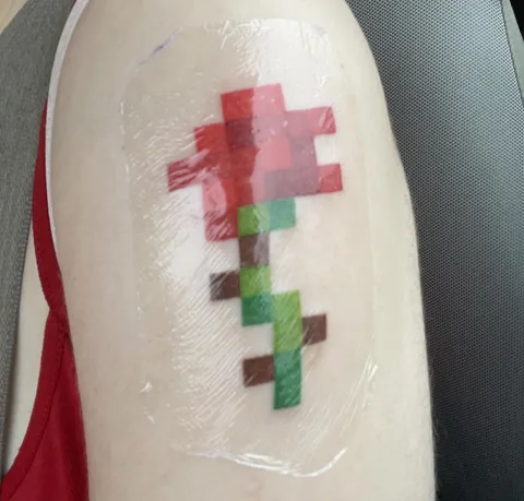 Minecraft tattoo!!