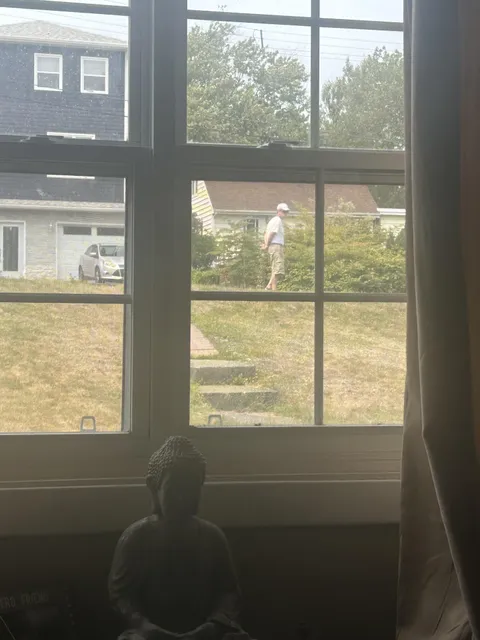 Everyday my neighbour slowly paces and inspects my front yard