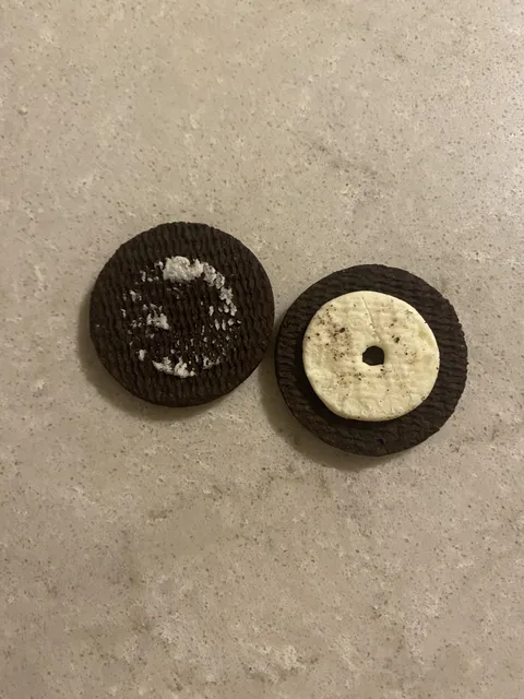Oreos have began taking slight bits out cream out of their cookie. Had this twice in a row