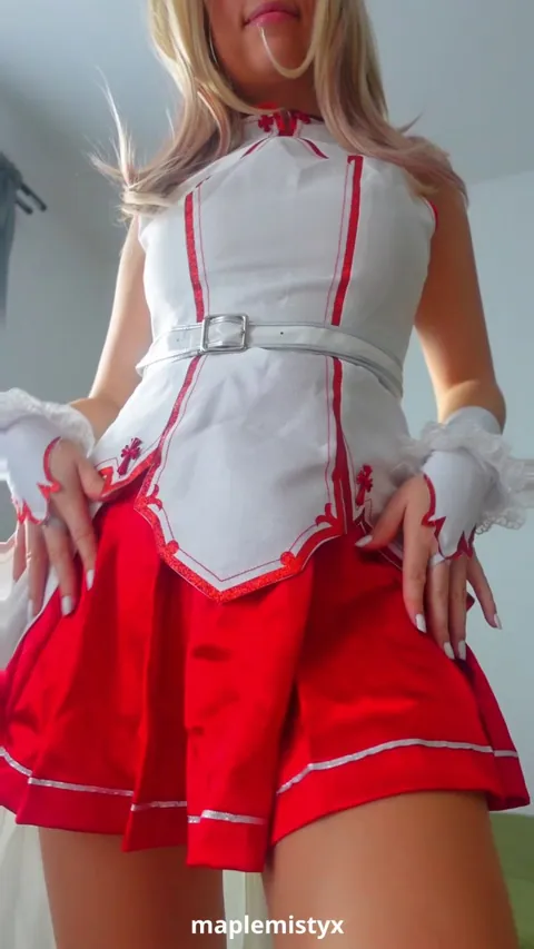 Asuna upskirt view (maplemistyx) [Sword Art Online]