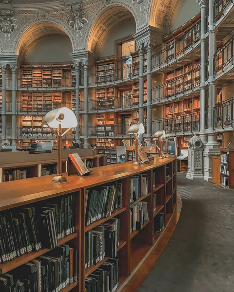 Richelieu branch of the Bibliothèque nationale de France(National Library of France) in the 2nd arrondissement of Paris, France [1440x1799]