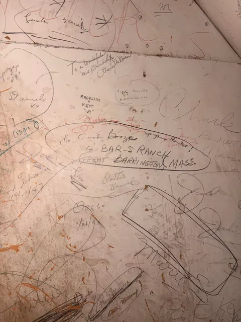 Signatures of party-goers from the 40s and 50s in my century y/o basement