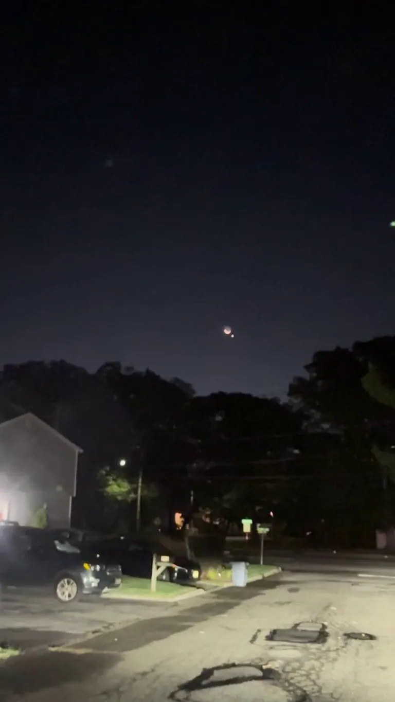 Triple conjunction.  Moon, Venus and Regulus.