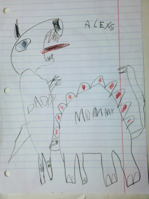 My dinosaur obsessed 6-year-old drew this, and I have no explanation