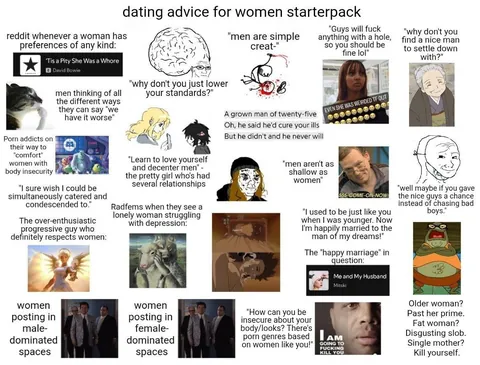 dating advice for women starterpack