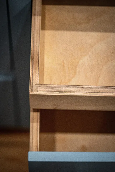 I decided to build my own kitchen completely from scratch instead of buying one. The cabinets and drawers are birch plywood, painted a light greige blue, and finished with a solid oak countertop. It’s still a work in progress, but I’m really excited about how it’s turning out so far.