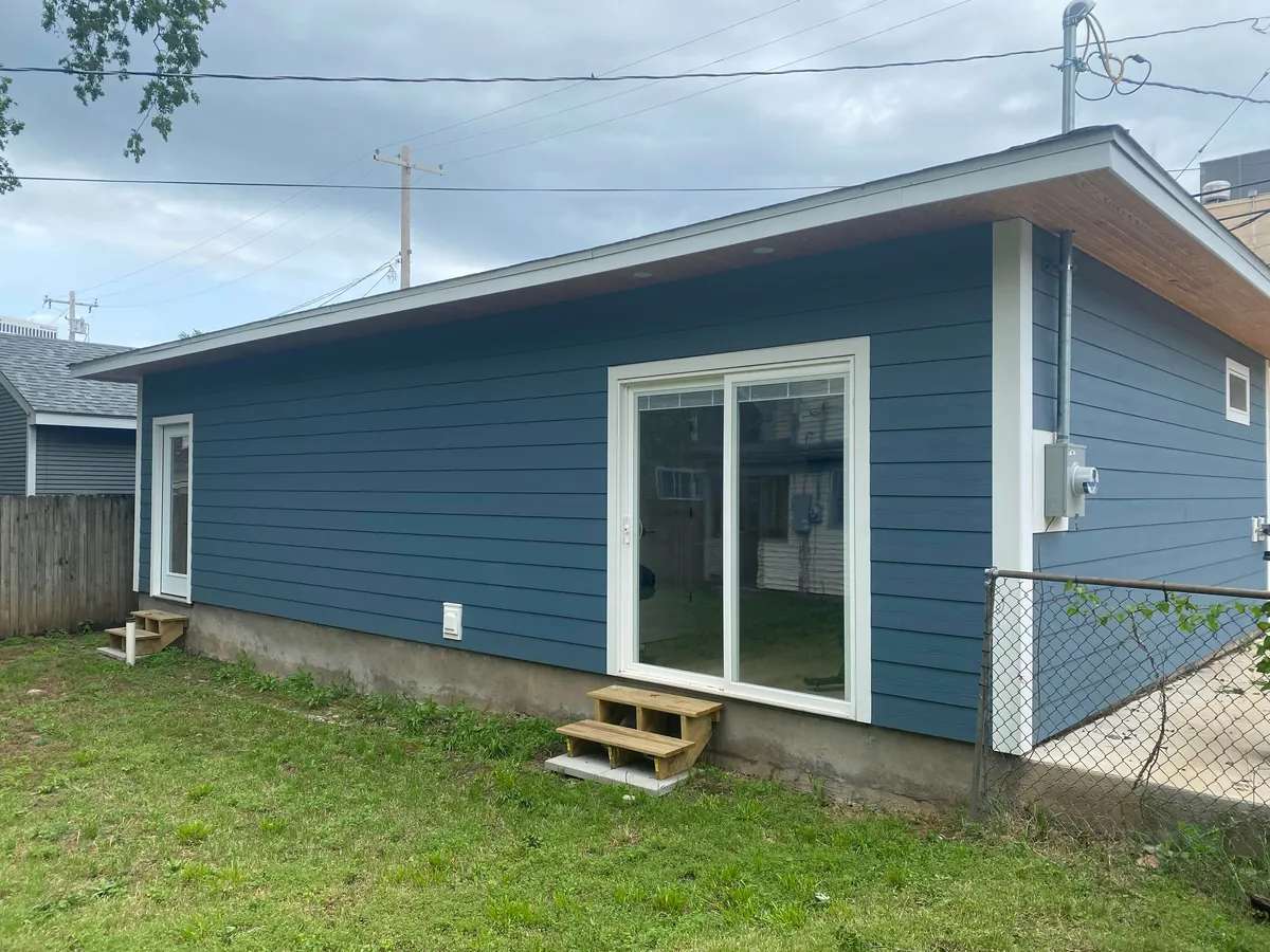 3 year garage/studio apartment build, cost ~$70,000 and one marriage