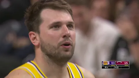 [Highlight) Luka Dončić makes the free-throw to cap a 60-point performance in the Lakers' 134-126 victory over the Heat. Dončić has the first 60-point game for the Lakers since Kobe Bryant scored 60 points on April 13, 2016.