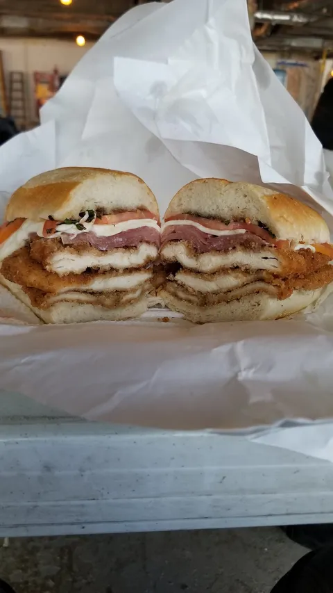 [I Ate] Chicken cutlet, prosciutto, fresh mozzeralla, and tomato sandwich