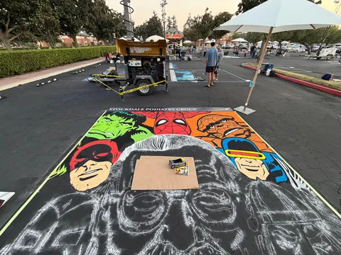 I spent 38 hours over the last 4 days completing this chalk art piece for a local festival.
