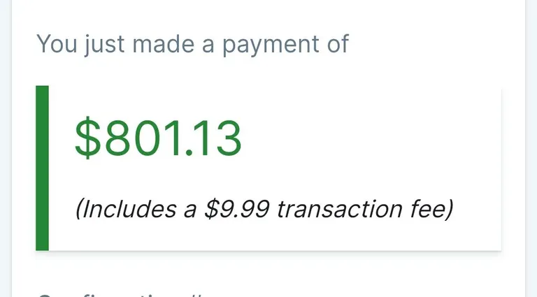 Paid $10 to be allowed to pay rent 