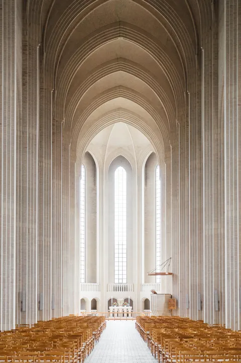 Grundtvig's Church, Copenhagen, Denmark, designed by Peder Klint in the expressionist style in 1913 and completed in 1940 [building]