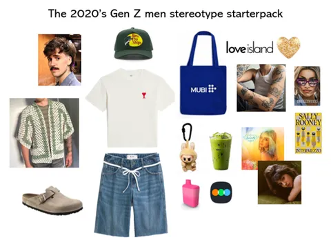The 2020's  Gen Z men stereotype starterpack
