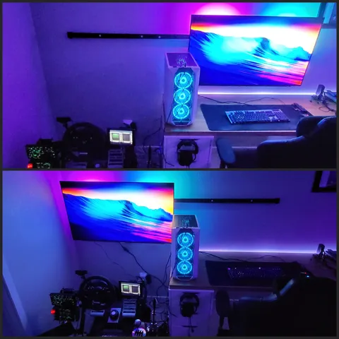 Sliding 48" monitor on barn door sliding hardware