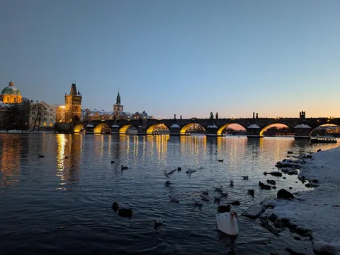Prague in the winter