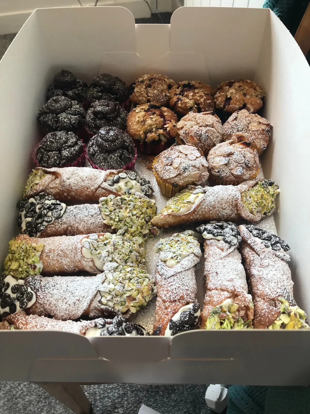 [Homemade] I made muffins and cannoli for my family