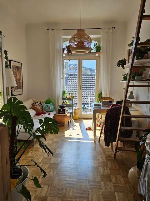 18sqm (194sqft) studio flat with built-in loft bed