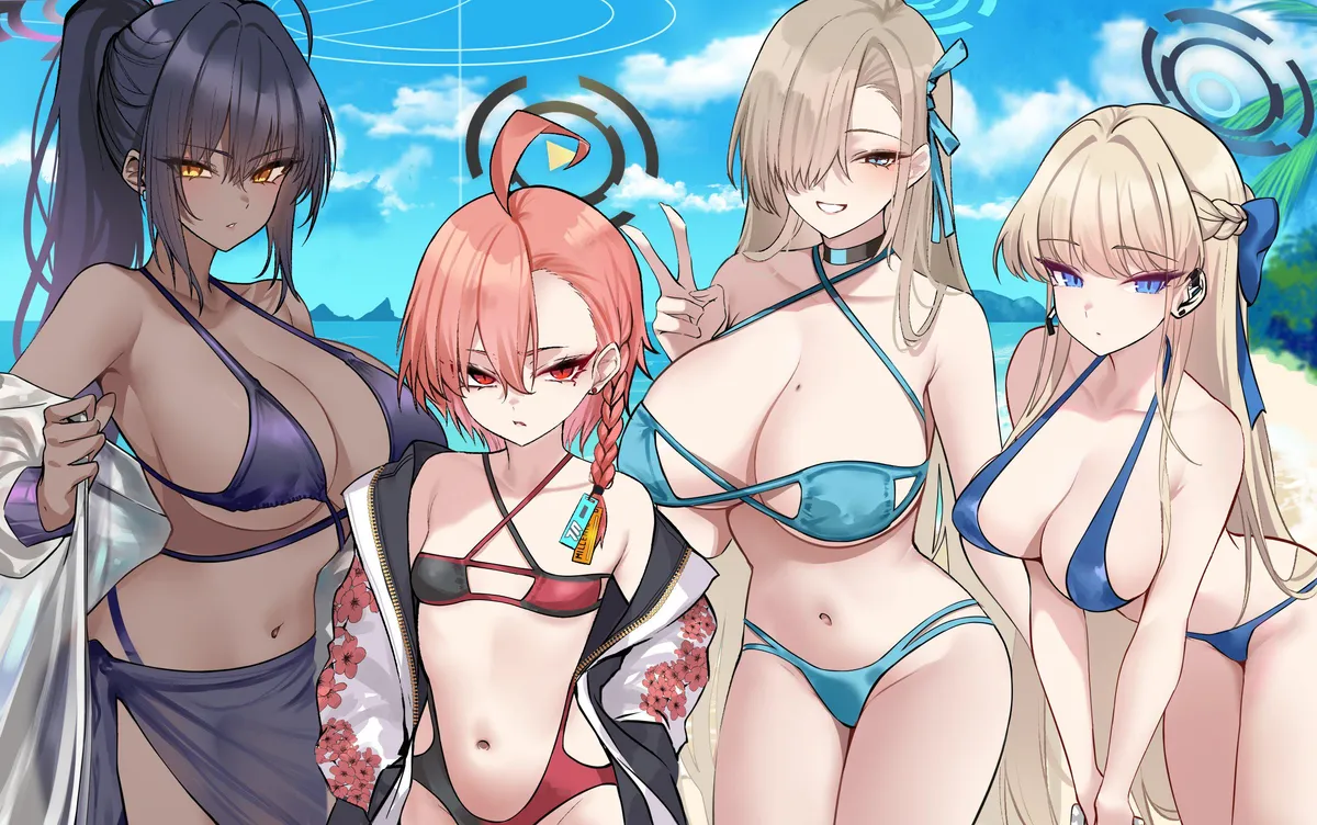 [Blue Archive] Beach Babes (Shigure_S)