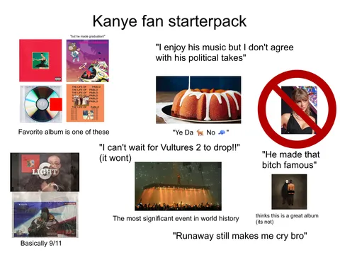 Kanye West fan starterpack