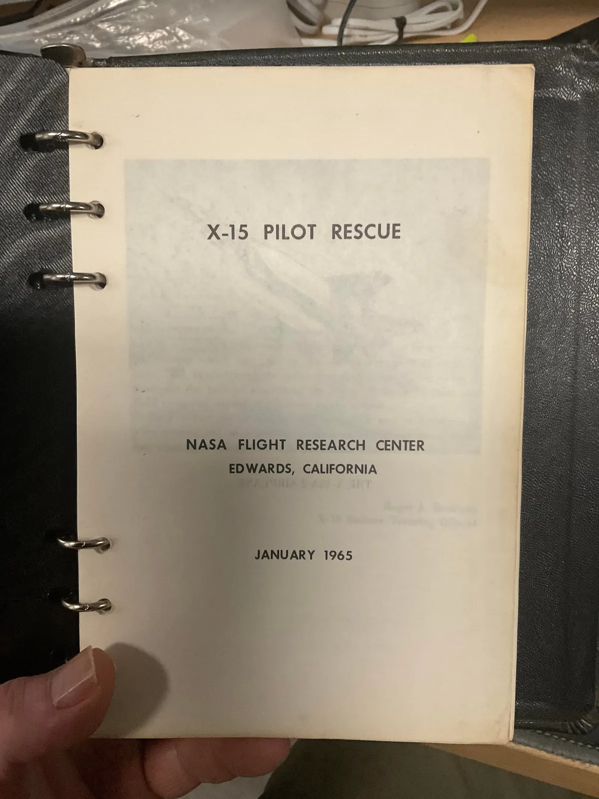 X-15 Pilot Rescue Handbook circa 1965