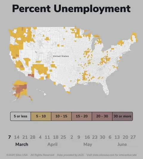 [OC] UPDATE to UNEMPLOYMENT across the USA