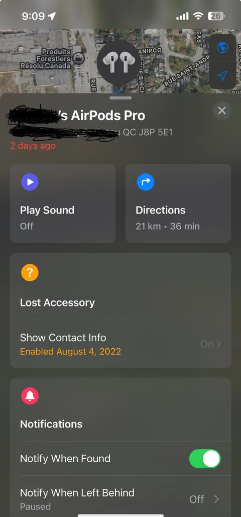 Location reappeared at an old friend’s house today for my Airpods that went missing 3 years ago from my home.