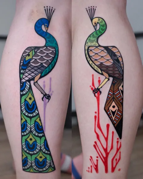 Peafowl by me, Max Murphy at Living Lore Tattoo in Ellicott City, MD