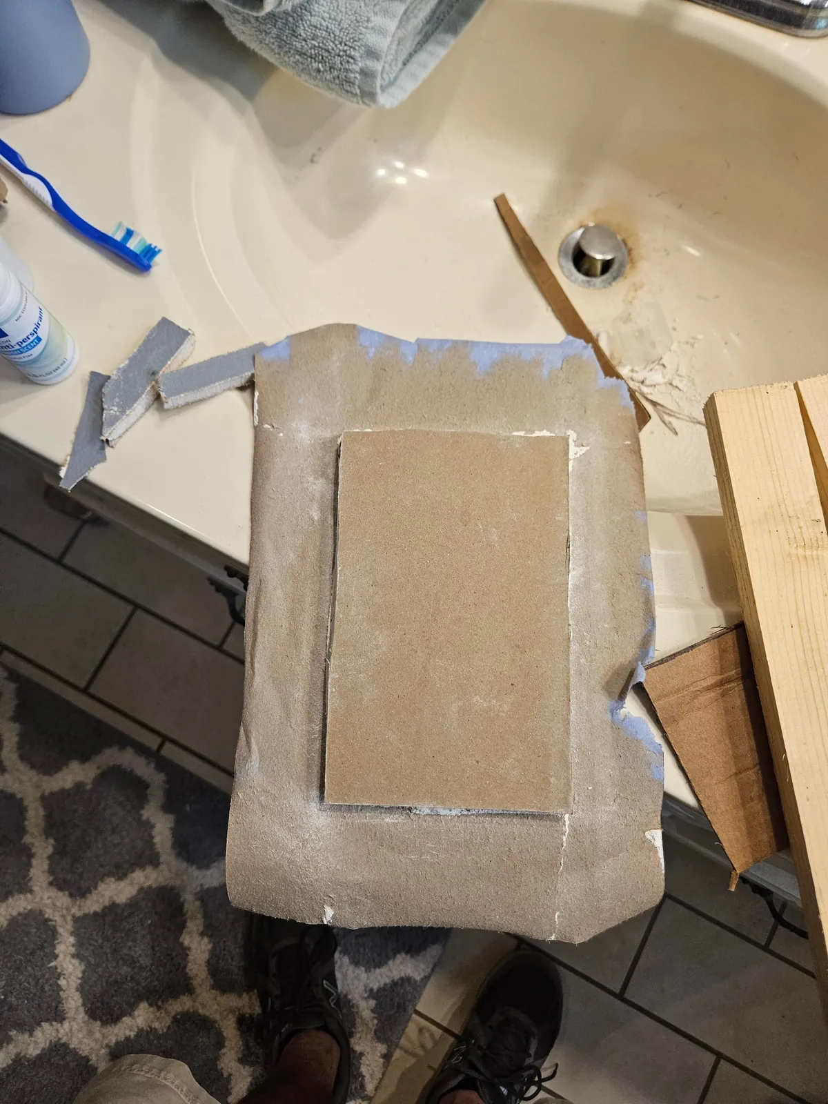 First ever sheetrock work attempt. How did I do? My other half thinks I'm insane and it was way overkill.