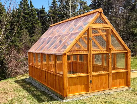 An early birthday gift- my first ever greenhouse! I’m in shock.