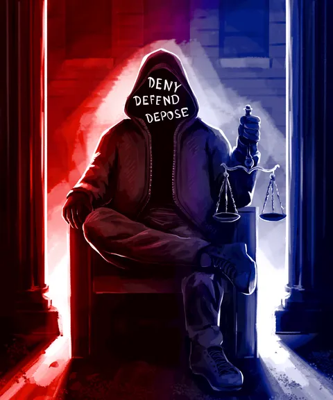 "DENY, DEFEND, DEPOSE", Beautiful-Target, Digital Painting, 2024