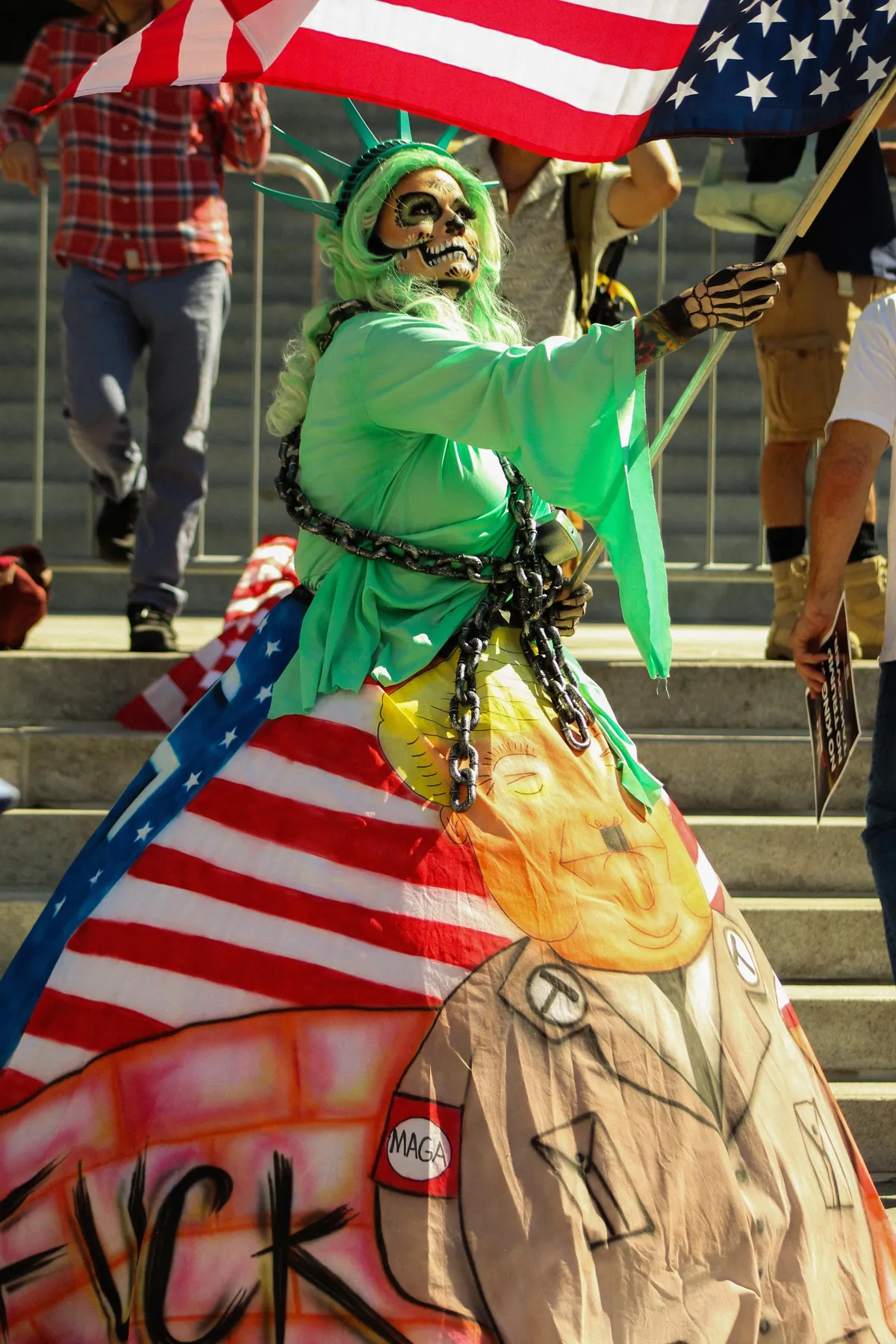 Scenes from No Kings 2.0 in Downtown Los Angeles, October 18, 2025 [OC]