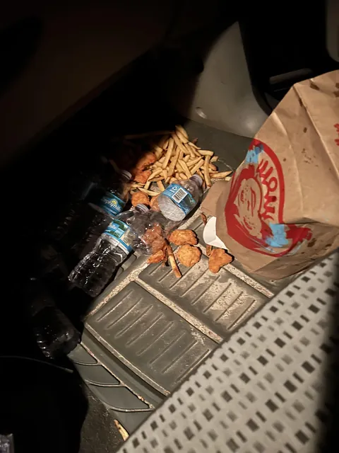 Had Wendy’s and a deer ran in front of my car, causing me to slam on breaks. 20 bucks down the drain.