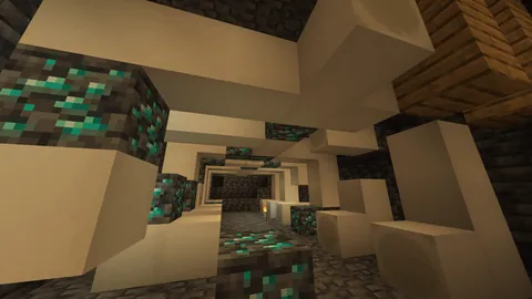 I found this generation on a server! Never seen something like this, the diamond ores are natural, not placed