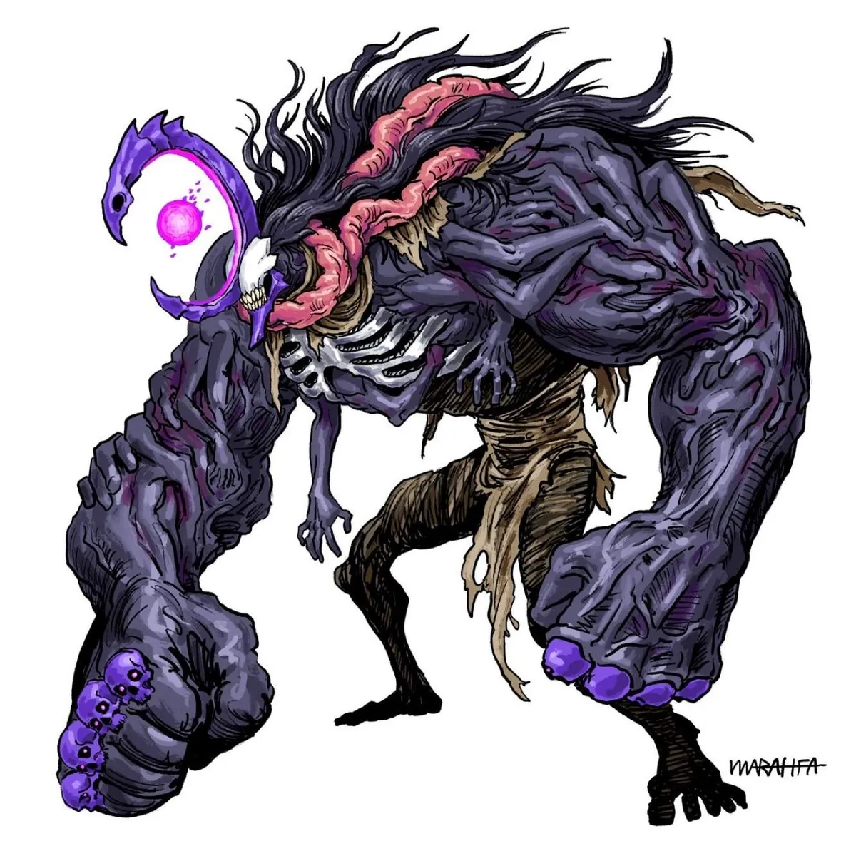 The Chainsaw Man x Overwatch designs by @the_marahfa