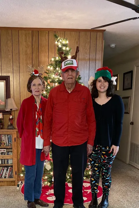 I moved in with my grandparents and decided we would be sending out Christmas cards this year. I love them. We make the perfect team. I do the heavy lifting, technology and driving. Grandpa gets the mail and grandma does literally everything else.