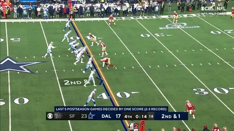 With 13 seconds left, no timeouts left and in position for a Hail Mary pass, Cowboys quarterback runs the ball in the middle of the field instead. The Cowboys can't get set in time for another play, the clock runs out and the Cowboys season comes to an end.