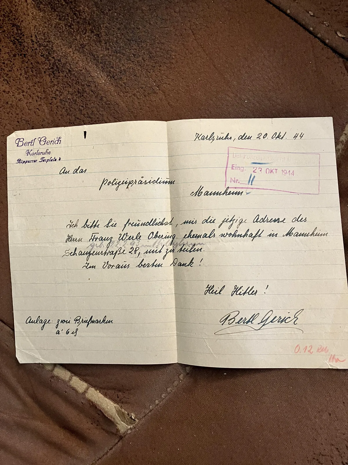 Old letter from my great grandmother, signed Heil Hitler