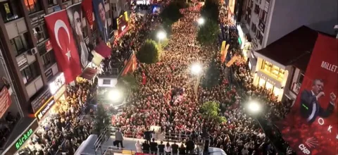 As his arrest enters its 200th day, Pro-Imamoglu protests continue with a massive rally in Black Sea city of Bolu in Turkey