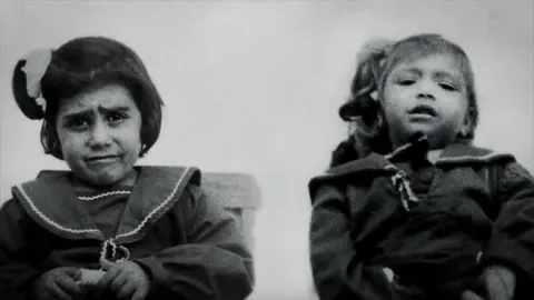 Orphaned children whose parents had been killed in Deir Yassin massacre after they were taken to an orphanage in the old city. The pictures were taken by an anonymous photographer.
