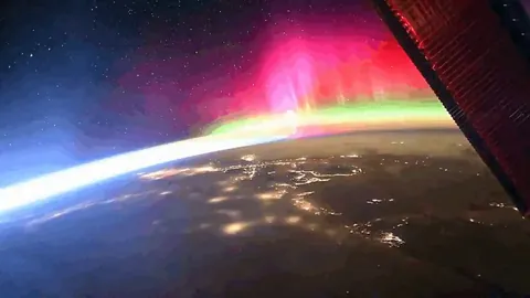 Northern light from International Space Station (ISS)