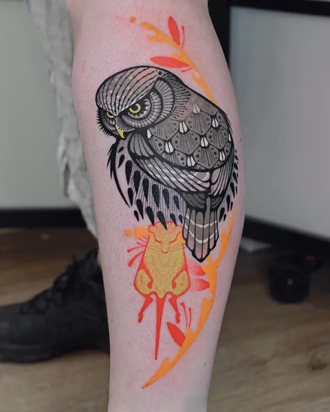 Pygmy owl by me, Max Murphy at Living Lore Tattoo in Ellicott City, MD