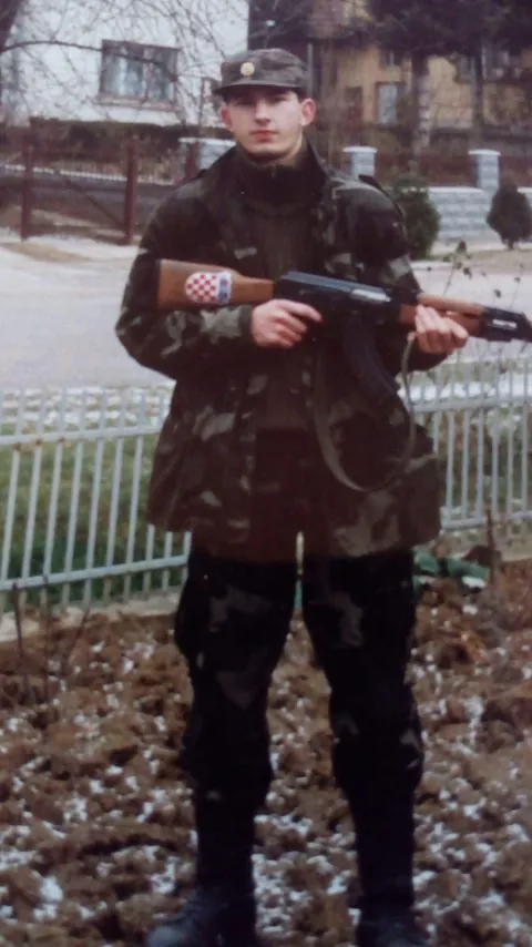 My father as a volunteer in the Croatian army, 1991. (19 yo)