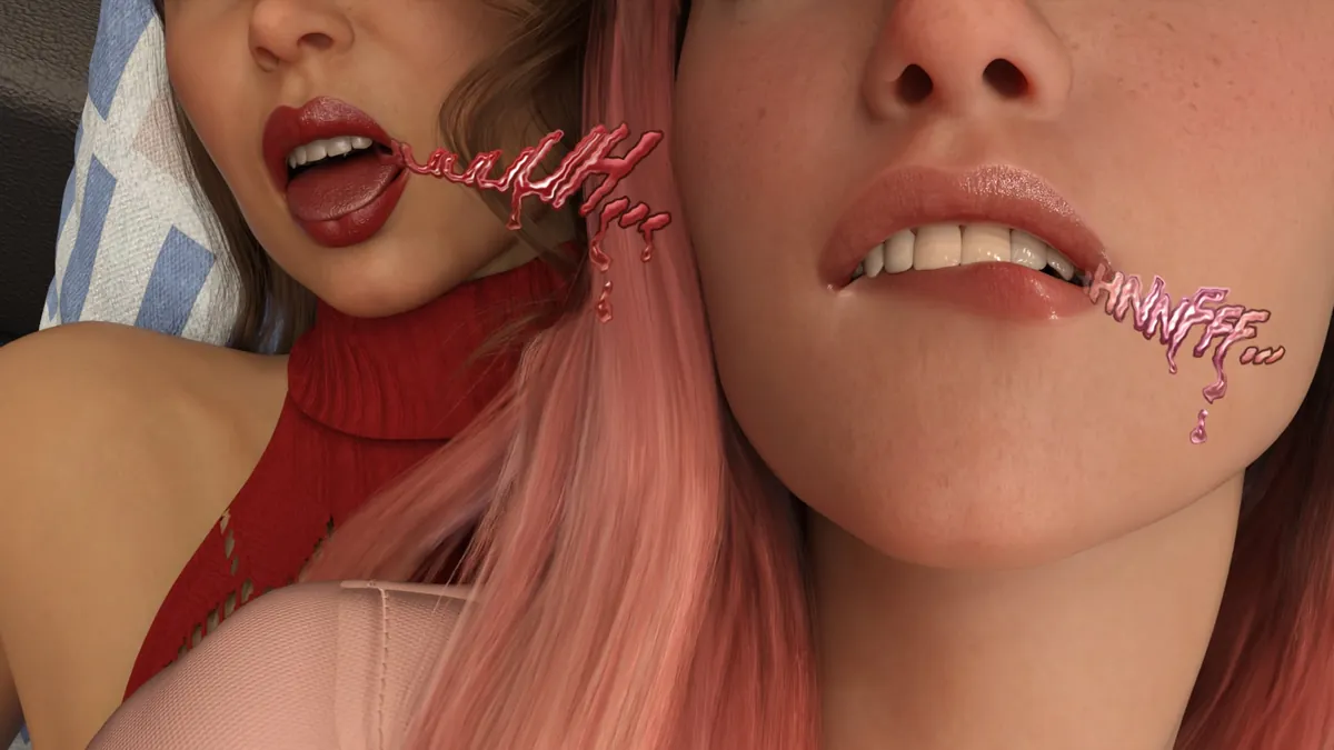 TakeOverTember Day 28: Slime Possession (Comic: House Guest) - The red slime is having a VERY productive day! Not only giving birth to a pink offspring, but snatching this family and being able to swap around whenever it wants!