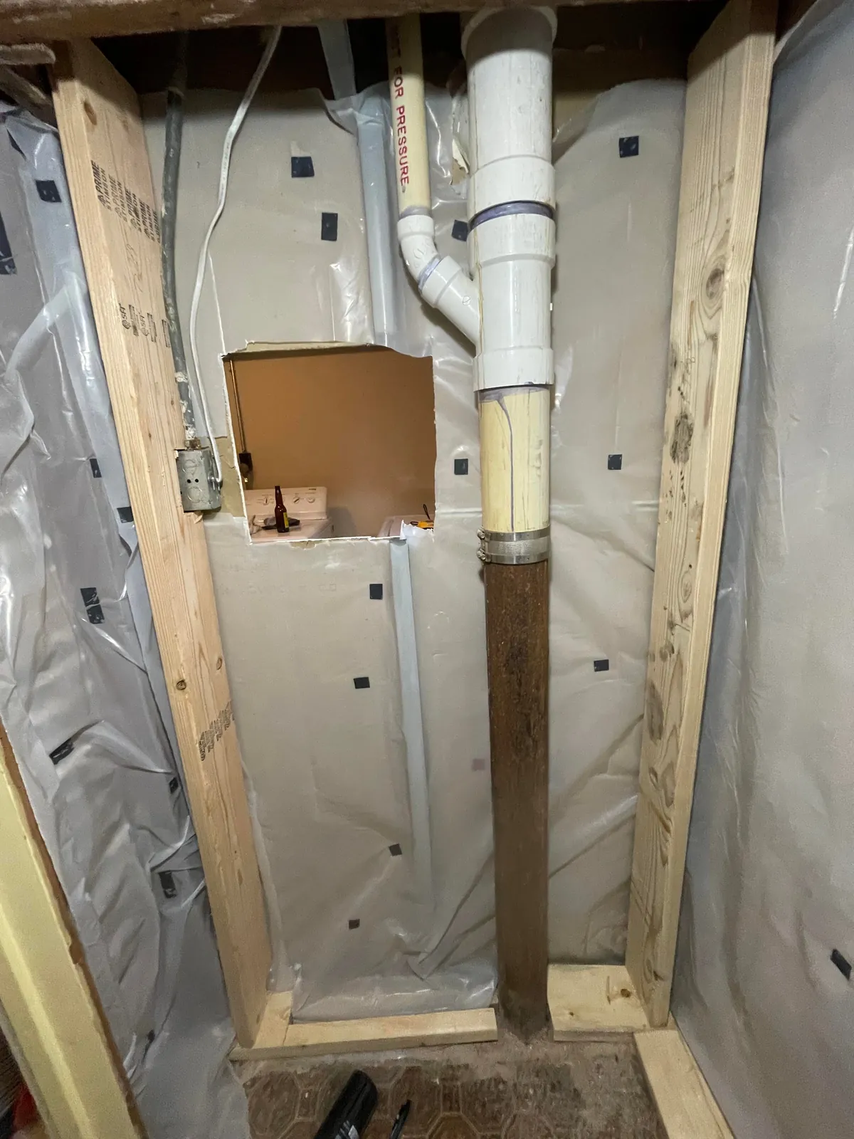 Built a wine closet under some stairs