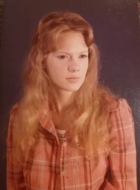 My aunt’s senior photo in 1976